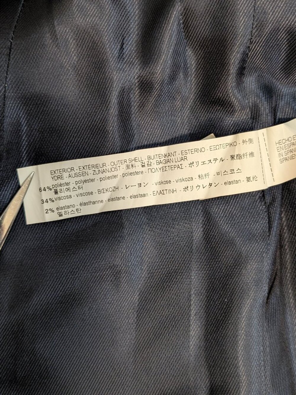 Zara Longline Tailored Navy Blazer Frock Coat L Old Money Chic Quiet Luxury EUC - Picture 11 of 16